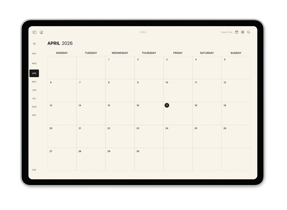 Monthly view